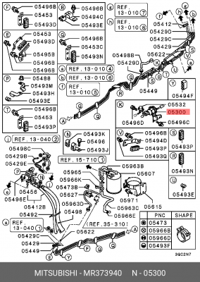 Фильтр топливный MR373940 MITSUBISHI