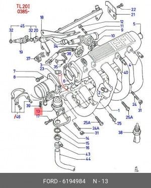 Регулятор давления подачи топлива 6 194 984 FORD