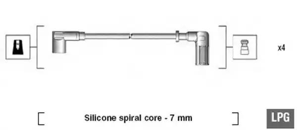 Ккомплект проводов зажигания 941095680607 MAGNETI MARELLI