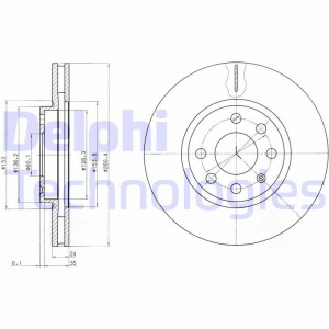 Тормозной диск BG3569 DELPHI