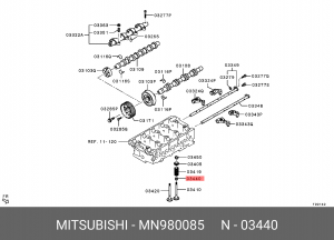 Уплотнительное кольцо, стержень кла; Уплотняющее кольцо MN980085 MITSUBISHI