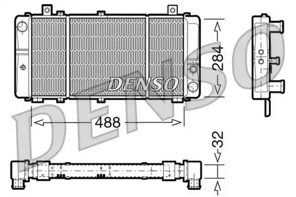 Радиатор, охлаждение двигател DRM27001 DENSO