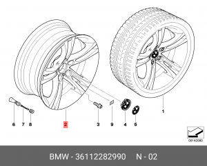 Диск колеса 36 11 2 282 990 BMW