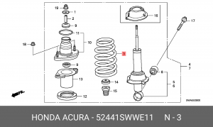 Пружина ходовой части 52441SWWE11 HONDA