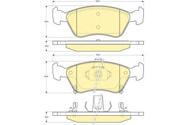 Комплект тормозных колодок, диско 6131632 GIRLING