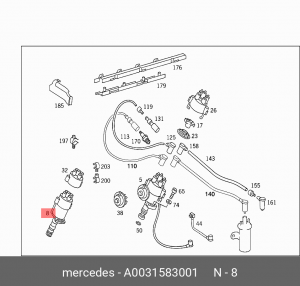 Распределитель зажигания A0031583001 MERCEDES BENZ