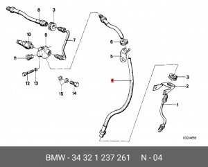 Тормозной шланг 34 32 1 237 261 BMW