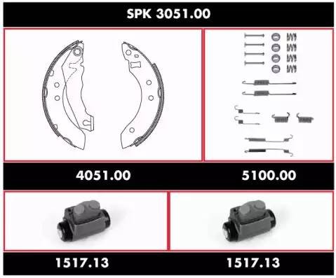Комплект тормозных колодок SPK305100 REMSA