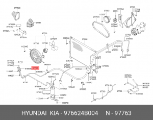 Шланг кондиционера 976624B004 HYUNDAI KIA