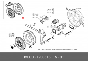 Комплект сцепления 1908515 IVECO