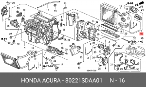 Расширительный клапан, кондиционер 80221SDAA01 HONDA