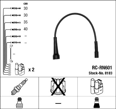 Ккомплект проводов зажигания RCRN601 NGK NTK