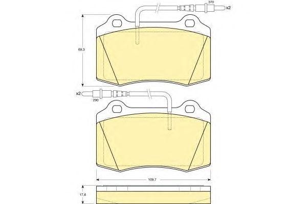 Комплект тормозных колодок, диско 6113599 GIRLING
