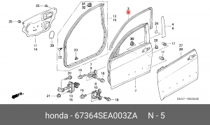 Деталь 67364SEA003ZA HONDA
