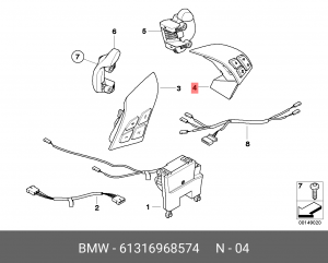 Блок кнопок рулевого колеса 61316968574 BMW