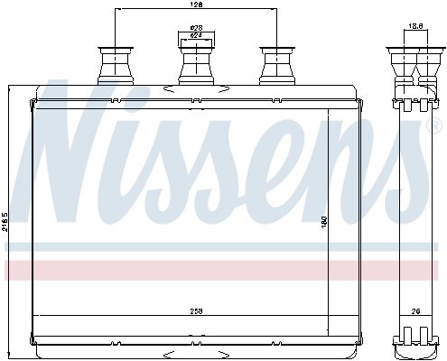 Теплообменник, отопление салона 70517 NISSENS