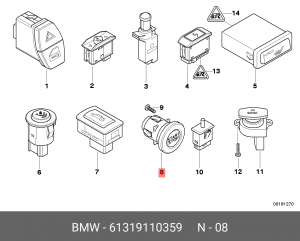 Кнопка Старт Стоп 61 31 9 110 359 BMW