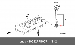Кольцо уплотнительное 30522PFB007 HONDA