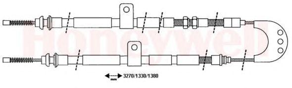 Трос, стояночная тормозная система 432662B BENDIX JURID