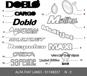 Деталь 51748337 ALFA FIAT LANCIA