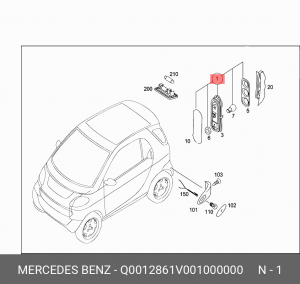 Рассеиватель, фонарь указателя поворота Q0012861V001000000 SMART