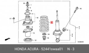 Пружина подвески 52441-SWA-A01 HONDA