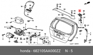 Петля - шарнир крышки багажника 68210SAA000ZZ HONDA