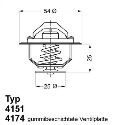 Термостат, охлаждающая жидкость 415179D WAHLER