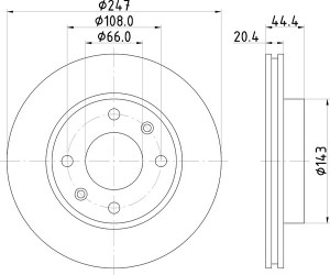 Тормозной диск MDC955 MINTEX