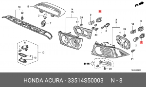 Патрон лампы 33514S50003 HONDA