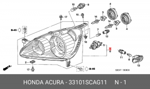 Основная фара 33101SCAG11 HONDA