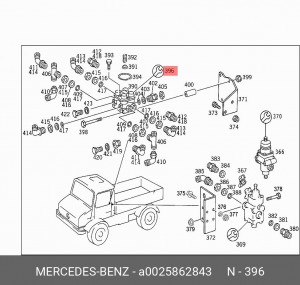 Клапан пневматической системы A 002 586 28 43 MERCEDES BENZ