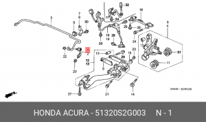 Тяга / стойка, стабилизатор 51320S2G003 HONDA