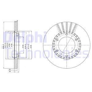 Тормозной диск BG2365 DELPHI