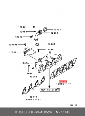 Прокладка, впускной / выпускной коллектор MR450524 MITSUBISHI