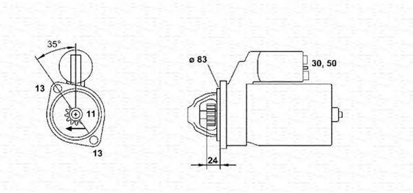 Стартер 943251683010 MAGNETI MARELLI