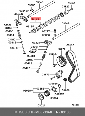 Распредвал MD371360 MITSUBISHI