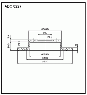 Диск тормозной ADC0227 ALLIED NIPPON