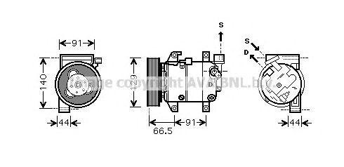 Компрессор, кондиционер DNK286 AVA