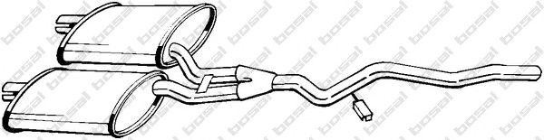 Средний глушитель выхлопных газов 283633 BOSAL