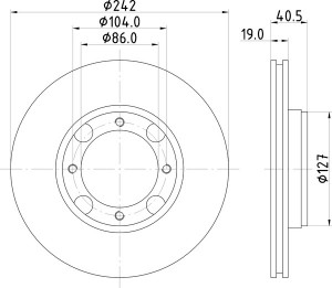 Тормозной диск MDC845 MINTEX
