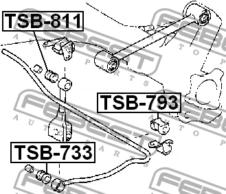 Втулка стойки стабилизатора TSB-811 FEBEST