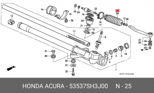 Пыльник рулевой рейки 53537SH3J00 HONDA