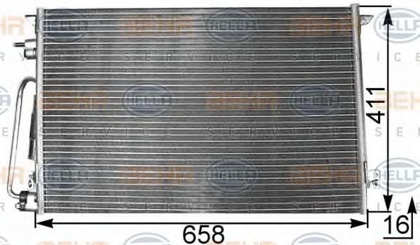 Конденсатор, кондиционер 8FC 351 300-311 HELLA