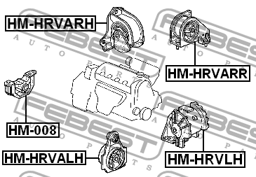 Подушка двигателя HM-HRVALH FEBEST