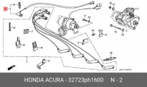 Провод высоковольтный системы зажигания 32723PH1600 HONDA