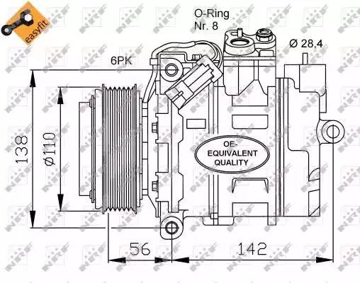 Компрессор, кондиционер 32178 NRF