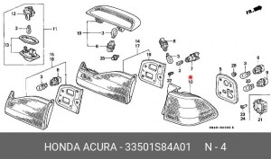 Задний фонарь 33501S84A01 HONDA