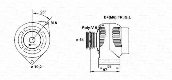 Генератор 943346052010 MAGNETI MARELLI