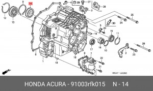 Болт тормозного суппорта 91003RFK015 HONDA